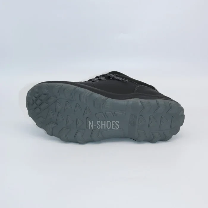 Alex Bens 03-VT-345 6056 чоловічі зимові черевики чорні з натуральної шкіри та вовни
