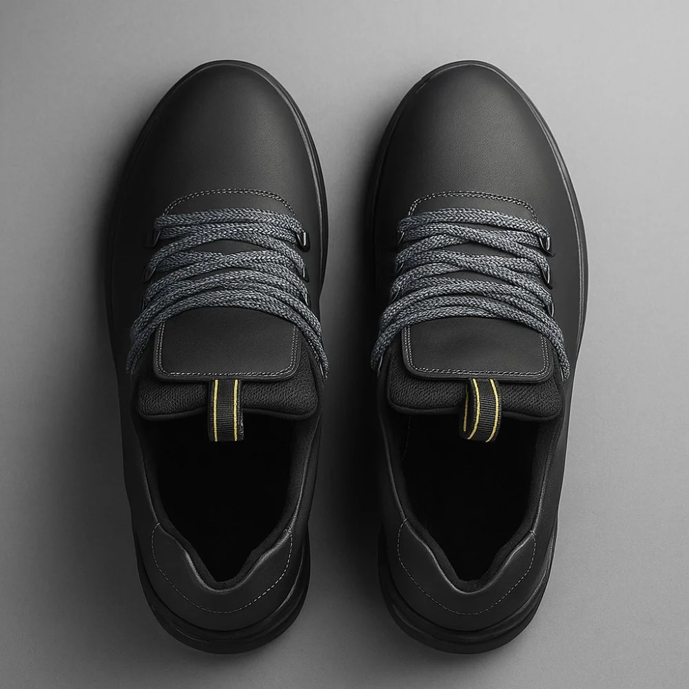 Alex Bens 03-VT-345 6056 чоловічі зимові черевики чорні з натуральної шкіри та вовни