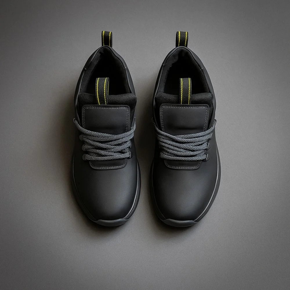 Alex Bens 03-VT-345 6056 чоловічі зимові черевики чорні з натуральної шкіри та вовни