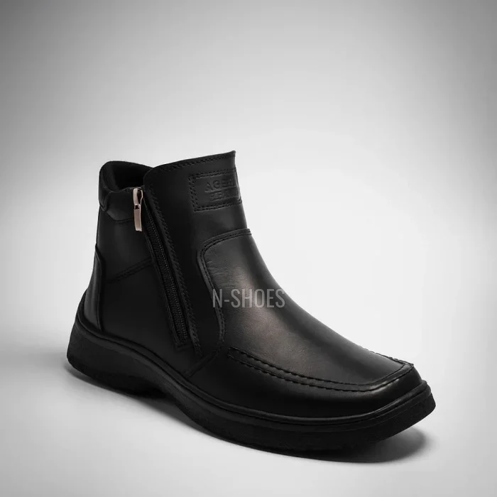 Alex Bens 6069 чоловічі зимові черевики зі шкіри та вовни у стилі Vivo Barefoot