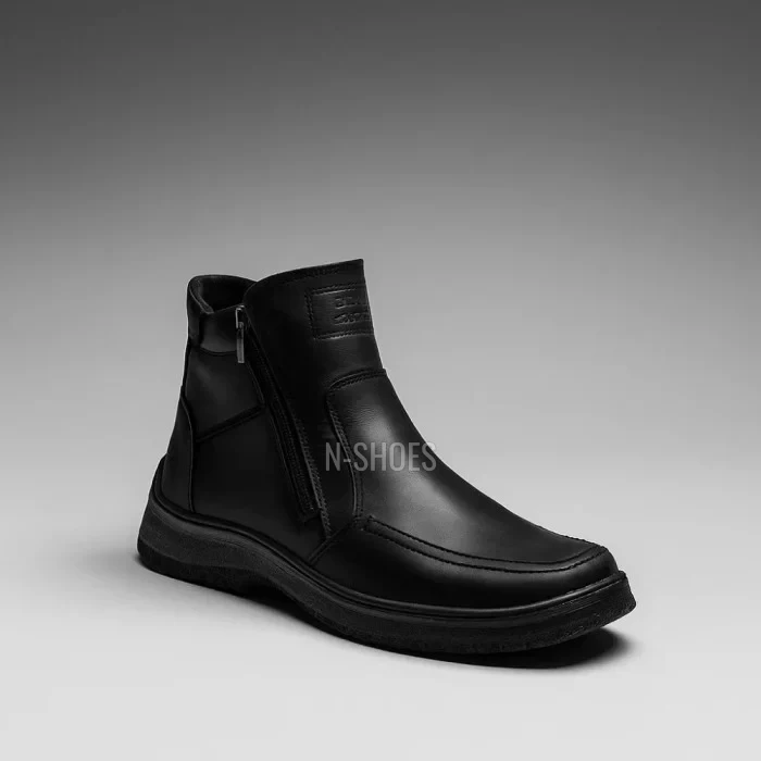 Alex Bens 6069 чоловічі зимові черевики зі шкіри та вовни у стилі Vivo Barefoot