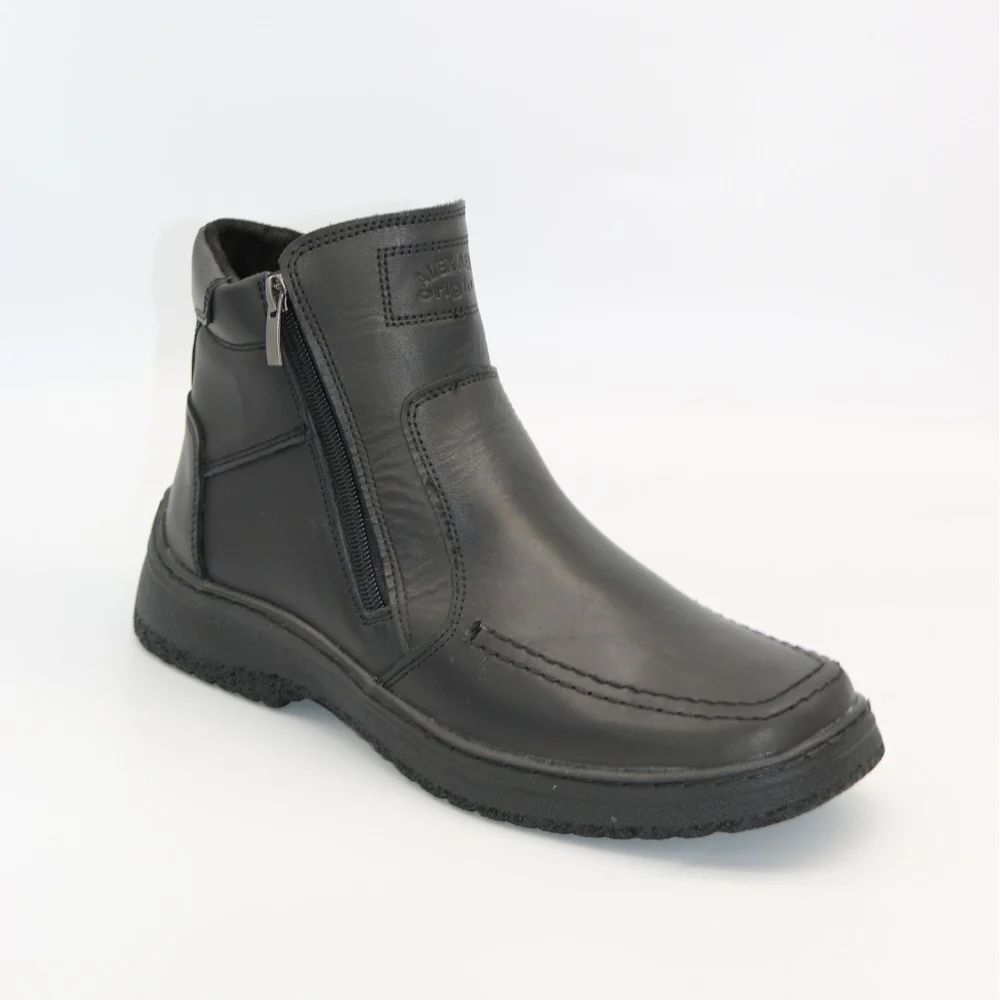 Alex Bens 6069 men’s winter boots in leather and wool with Vivo Barefoot style