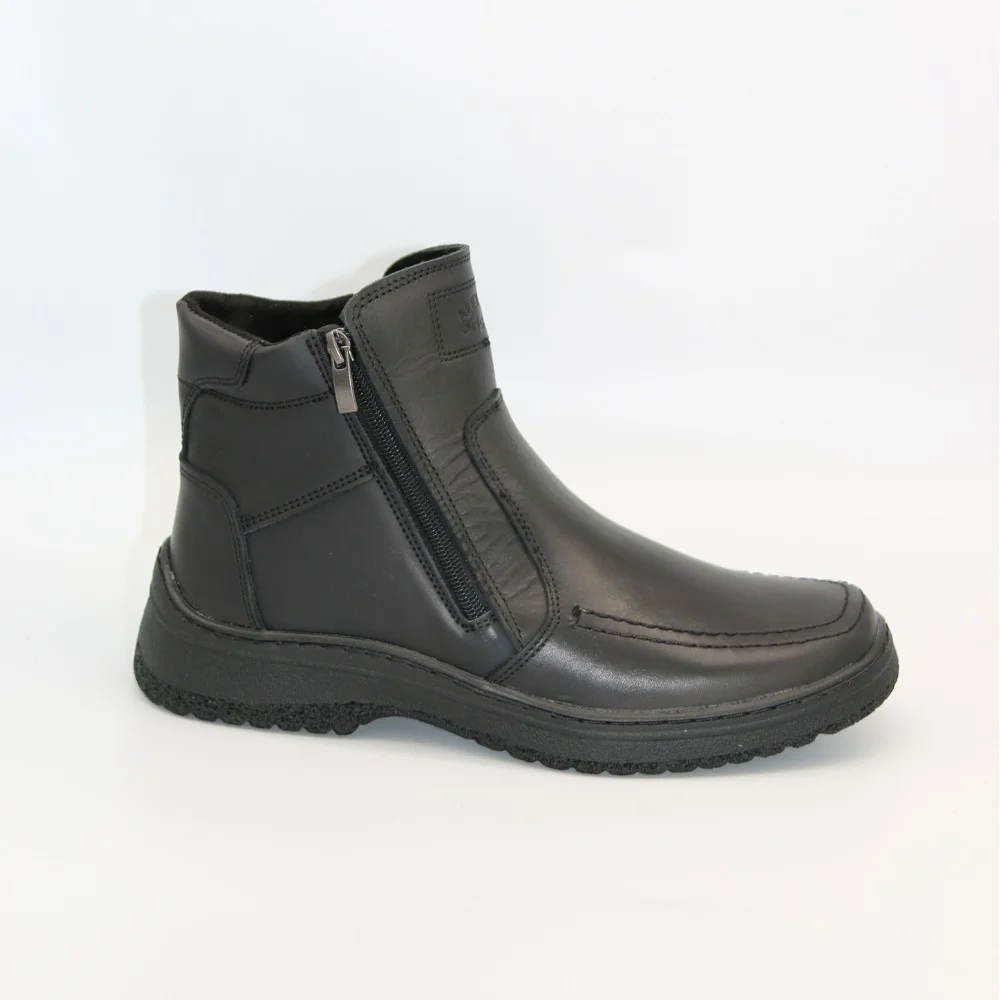 Alex Bens 6069 men’s winter boots in leather and wool with Vivo Barefoot style