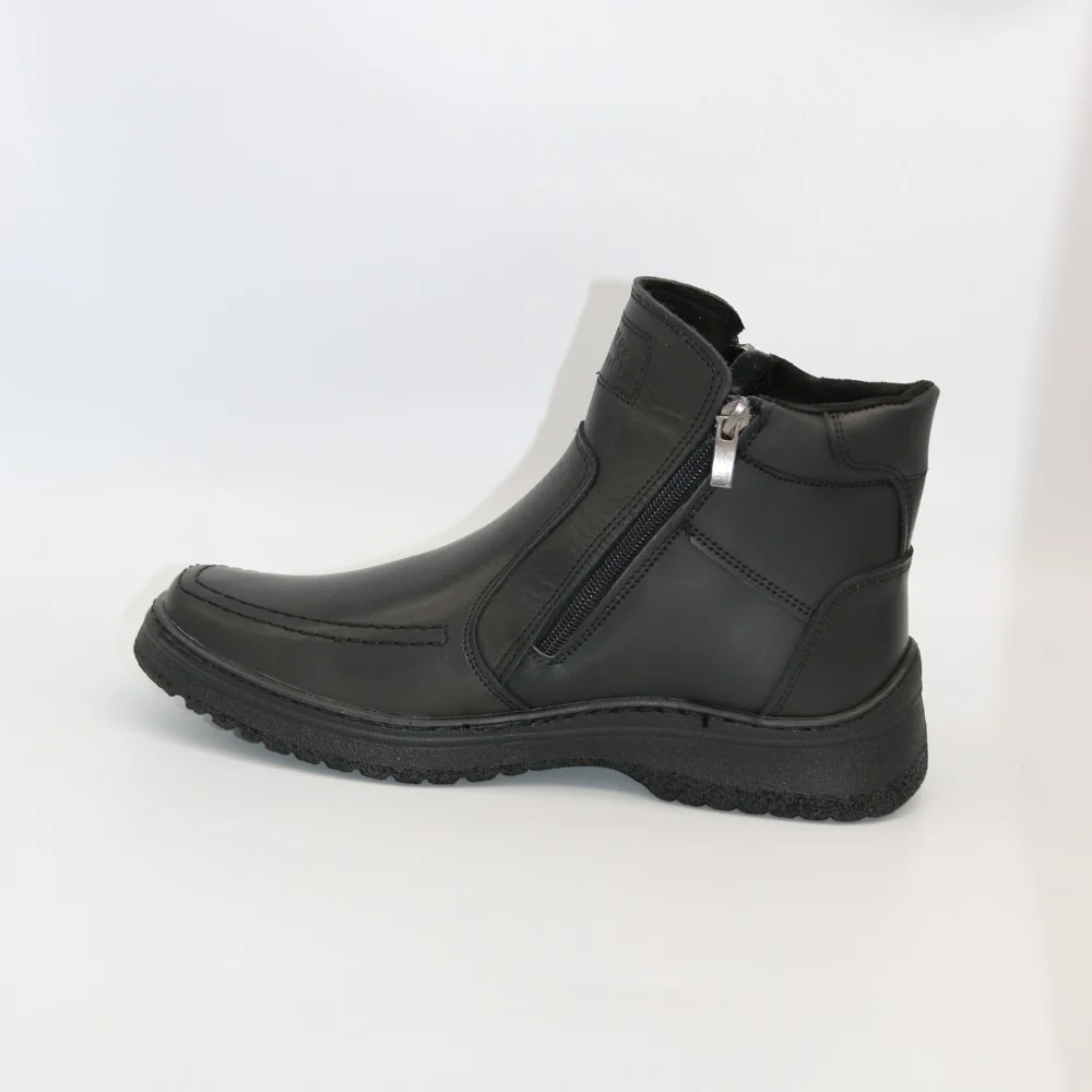 Alex Bens 6069 men’s winter boots in leather and wool with Vivo Barefoot style