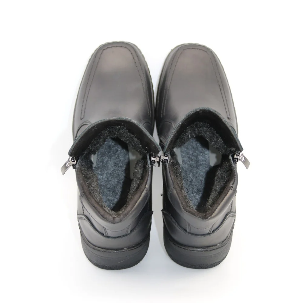 Alex Bens 6069 men’s winter boots in leather and wool with Vivo Barefoot style