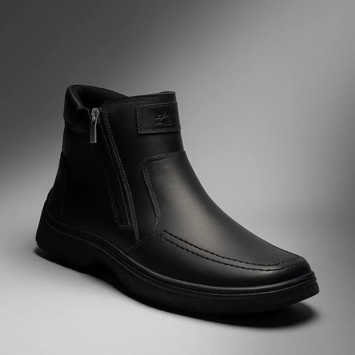 Alex Bens 6069 чоловічі зимові черевики зі шкіри та вовни у стилі Vivo Barefoot