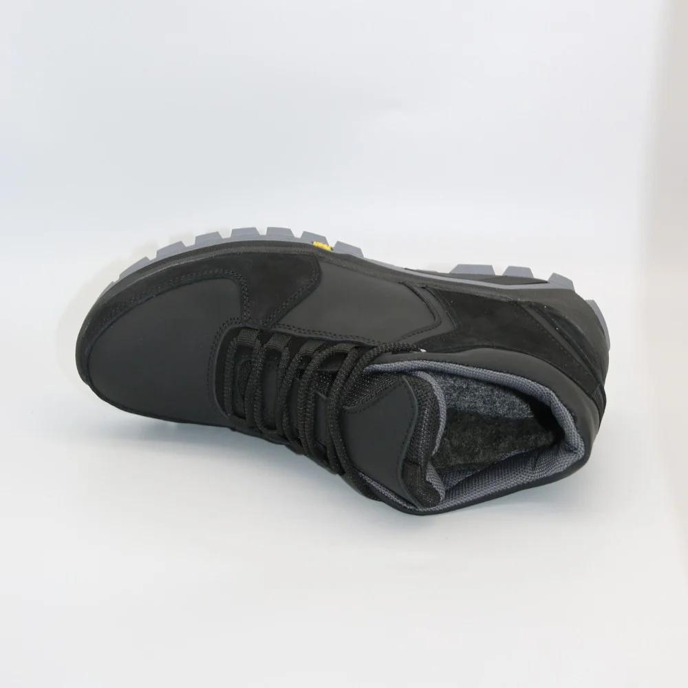 Чоловічі зимові кросівки Alex Bens A2 6070, чорні, шкіра та вовна, у стилі Under Armour