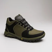 Alex Bens A2 6071 men's khaki winter sneakers made of genuine leather and wool in the Under Armour style