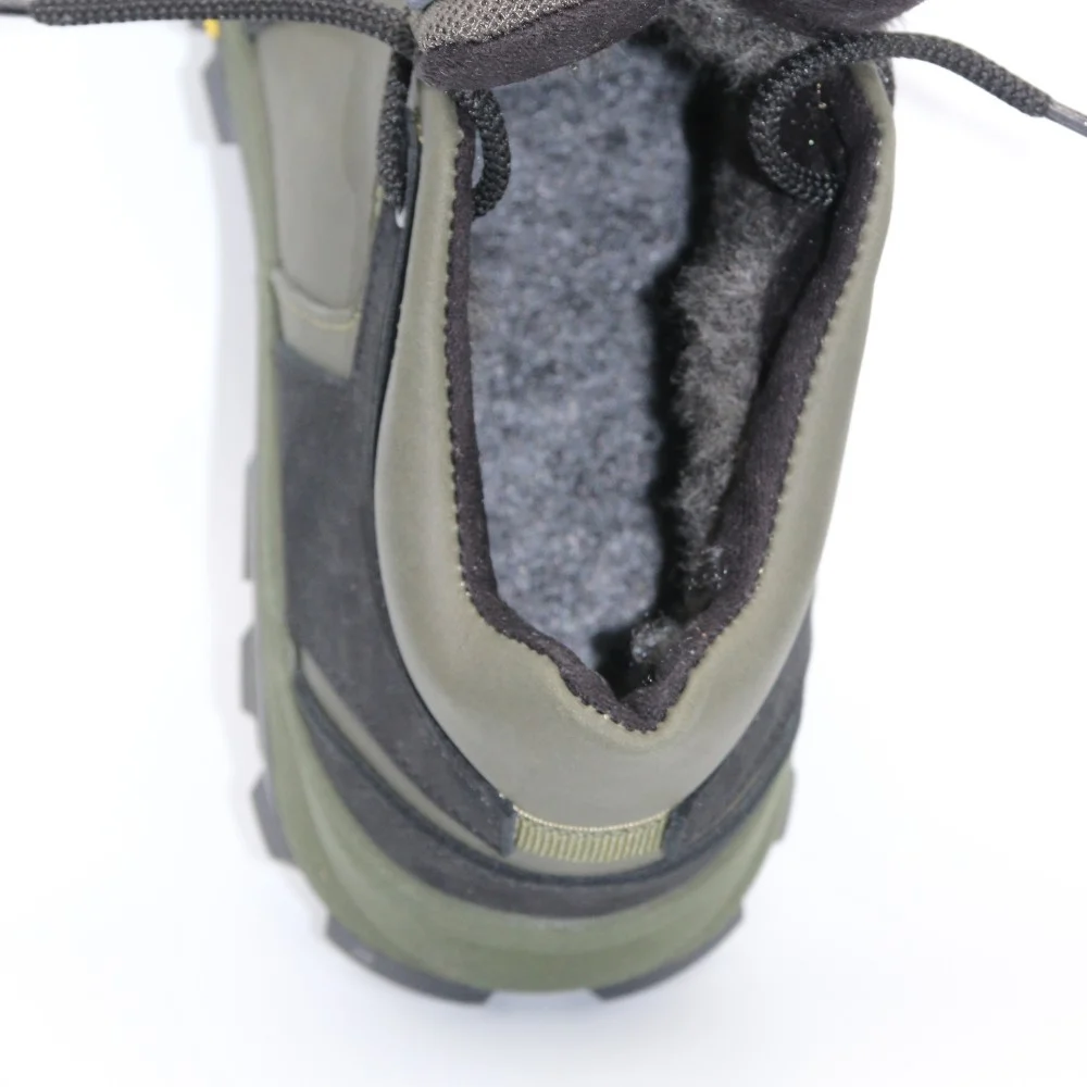 Мужские зимние кроссовки хаки Alex Bens A2 6071 из натуральной кожи и шерсти в стиле Under Armour