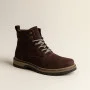 Чоловічі зимові черевики Alex Bens T3B-6073 з нубуку та вовни, коричневі в стилі Dr. Martens