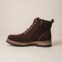 Чоловічі зимові черевики Alex Bens T3B-6073 з нубуку та вовни, коричневі в стилі Dr. Martens