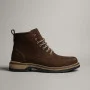 Чоловічі зимові черевики Alex Bens T3B-6073 з нубуку та вовни, коричневі в стилі Dr. Martens