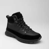 Men’s winter boots in leather and wool, black Alex Bens 01-col 6074 Columbia Fairbanks, Badura Charlie