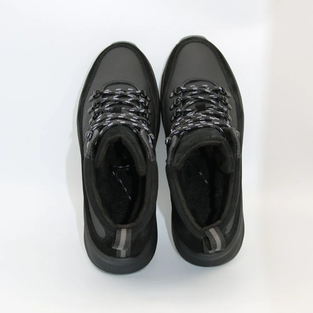 Чоловічі зимові черевики Alex Bens 01-col 6074 з натуральної шкіри та вовни, чорні у стилі Columbia Fairbanks и Badura Charlie