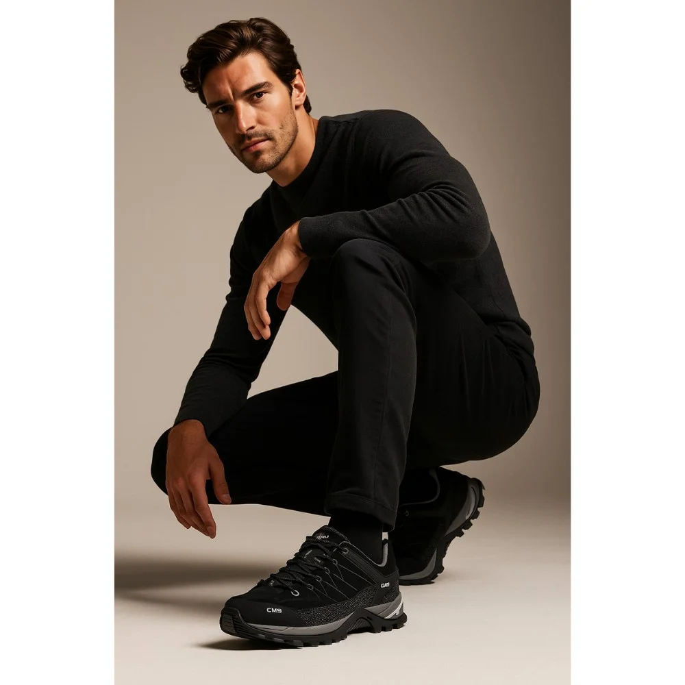 Чоловічі чорні утеплені трекінгові кросівки CMP Rigel Low WP 3Q13247 6075 з мембраною Gore-Tex