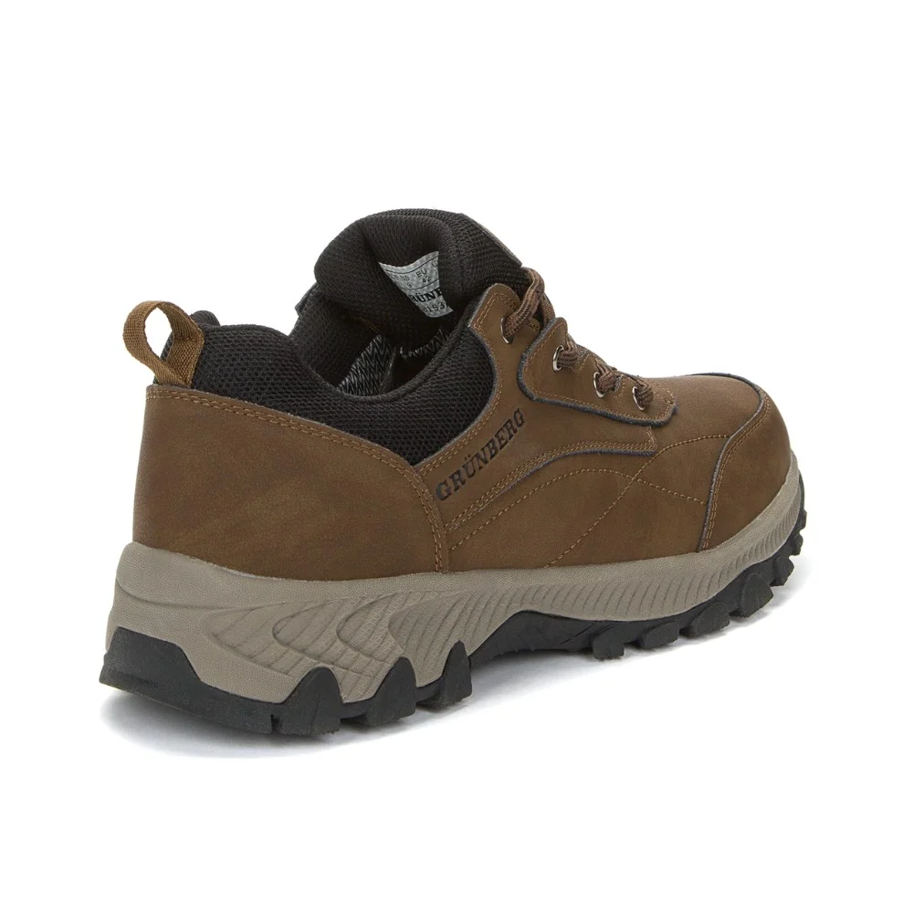 Мужские коричневые кроссовки Grunberg 148153/04-03 6077 натуральная кожа Gore-Tex и подкладка NanoTex тепло и защита