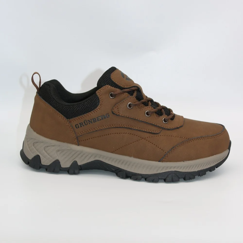 Мужские коричневые кроссовки Grunberg 148153/04-03 6077 натуральная кожа Gore-Tex и подкладка NanoTex тепло и защита