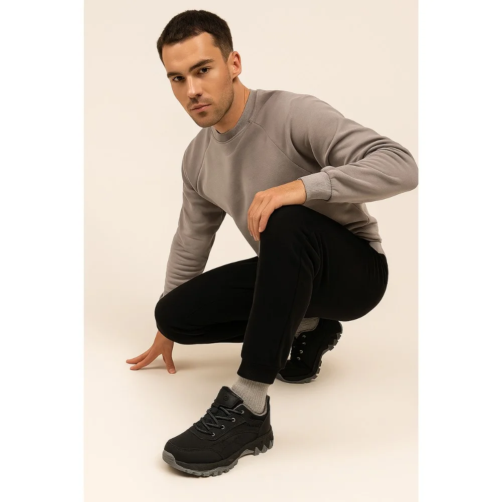 Мужские чёрные кроссовки Grunberg 148153-04-01 6078 с Gore-Tex и NanoTex