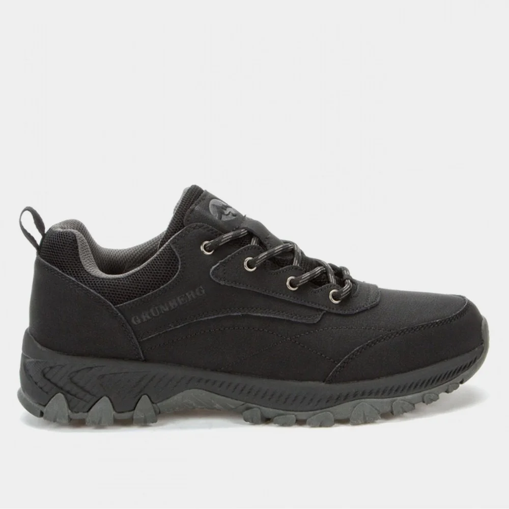 Мужские чёрные кроссовки Grunberg 148153-04-01 6078 с Gore-Tex и NanoTex