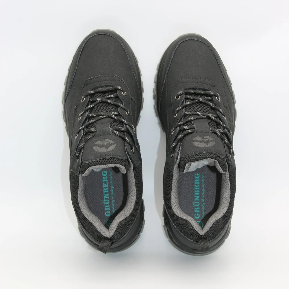 Мужские чёрные кроссовки Grunberg 148153-04-01 6078 с Gore-Tex и NanoTex