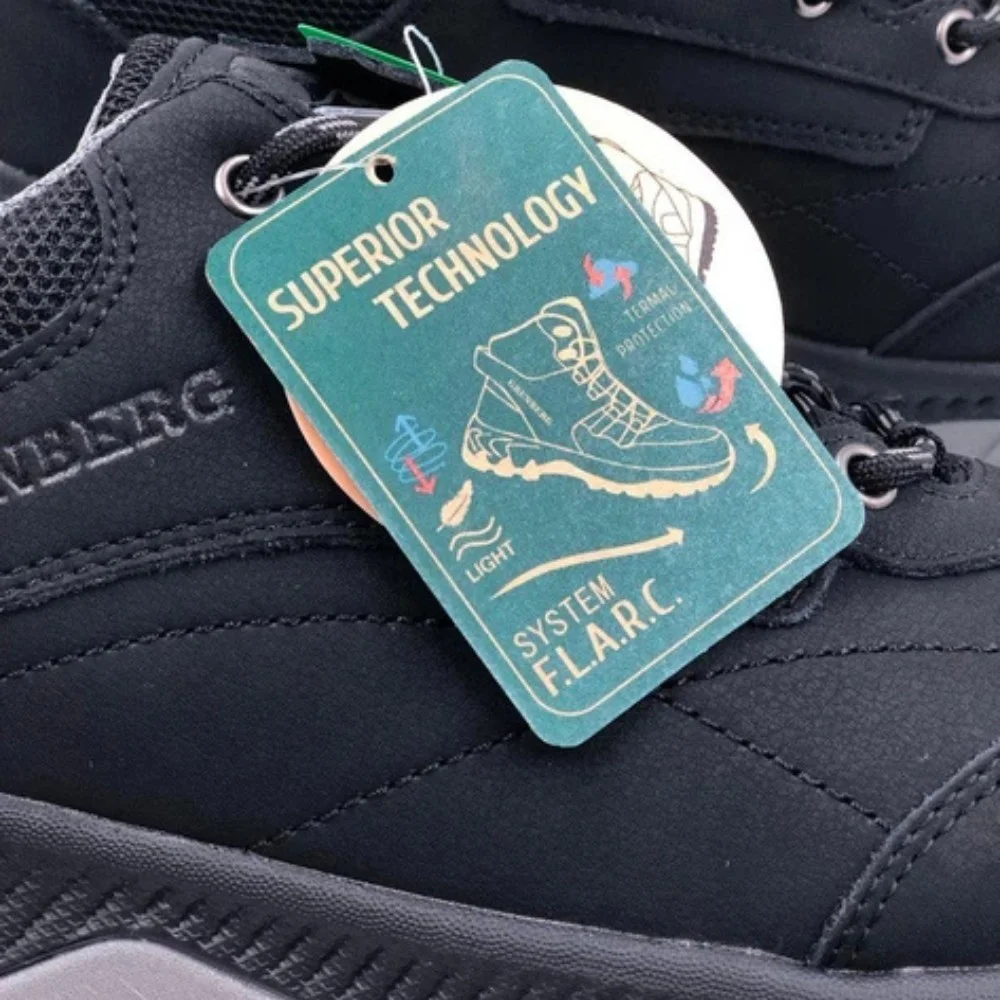 Мужские чёрные кроссовки Grunberg 148153-04-01 6078 с Gore-Tex и NanoTex