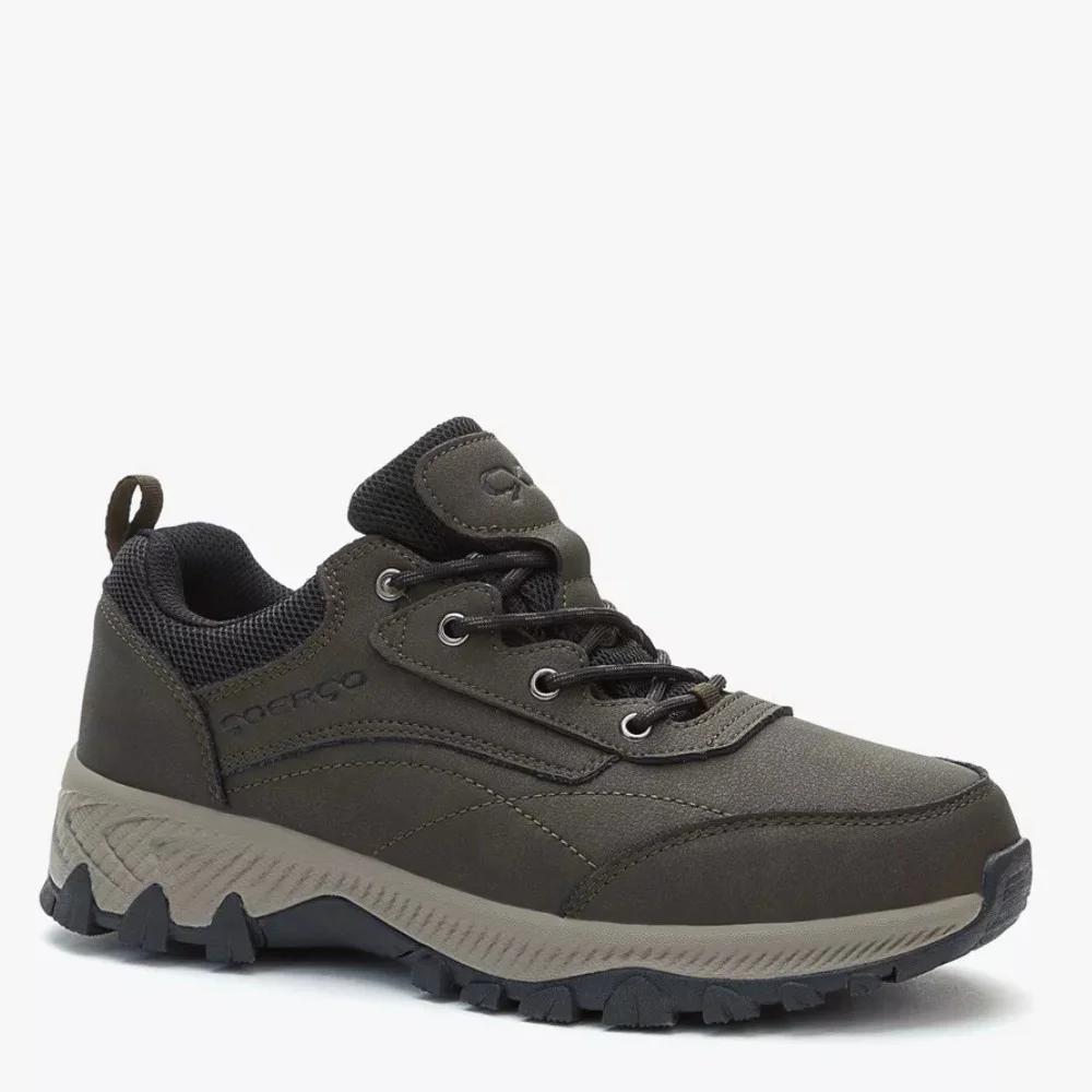 Чоловічі трекінгові кросівки хаки Grunberg 148153-04-02 6079 з натуральної шкіри, з утепленням, мембраною Gore-Tex та підкладкою NanoTex