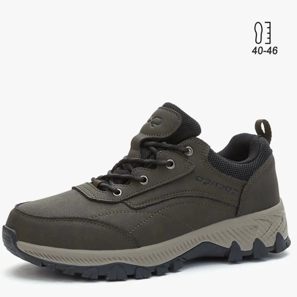 Чоловічі трекінгові кросівки хаки Grunberg 148153-04-02 6079 з натуральної шкіри, з утепленням, мембраною Gore-Tex та підкладкою NanoTex