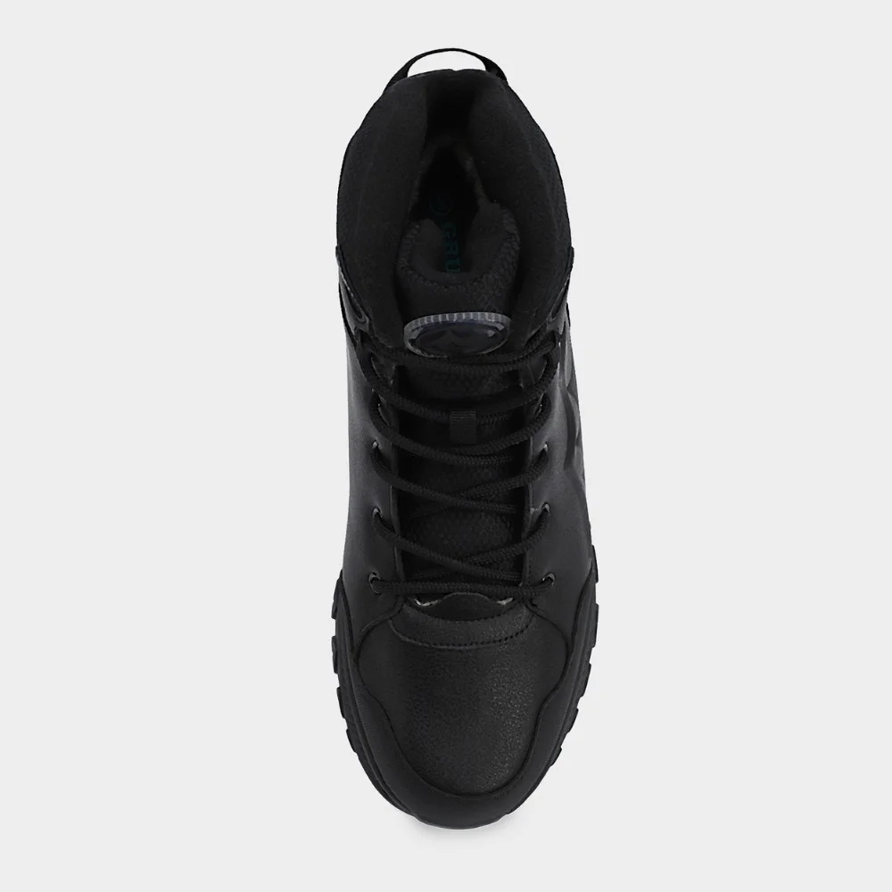 Чоловічі чорні зимові черевики Grunberg 148153-14-01E 6082 - натуральна шкіра та вовняне утеплення