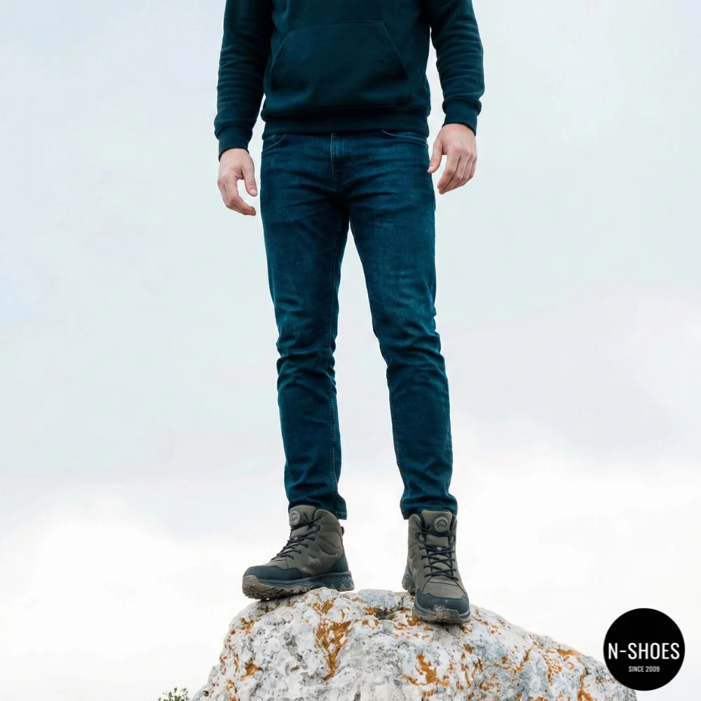 Men's Leather Winter Boots GRUNBERG 148153-14-03 6083 with Natural Wool