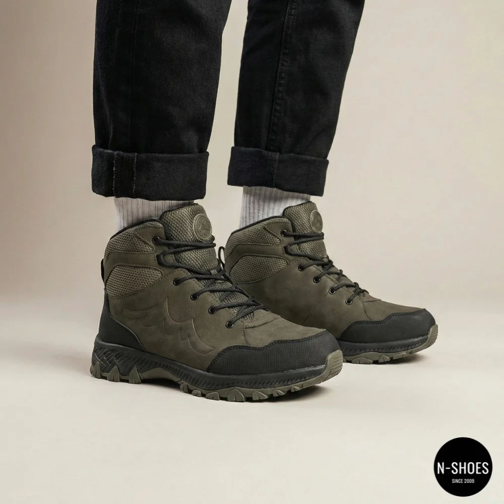 Men's Leather Winter Boots GRUNBERG 148153-14-03 6083 with Natural Wool