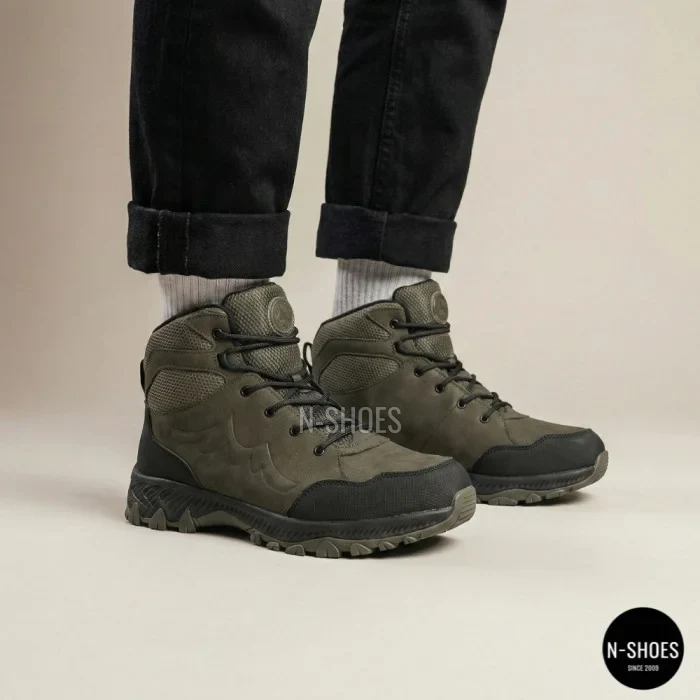 Чоловічі шкіряні черевики GRUNBERG 148153-14-03 6083 на натуральній вовні
