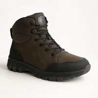 Чоловічі зимові черевики хакі GRUNBERG 148153-14-03 6083 із натуральної шкіри з утепленням із натуральної вовни від італійського бренду