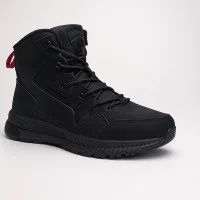 Чоловічі чорні зимові черевики Grunberg 148193-10-01E 6085 з натуральної шкіри з утеплювачем з натуральної вовни, італійський бренд