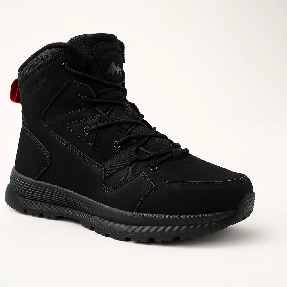 Grunberg 148193-10-01E 6085 - чорні чоловічі зимові черевики з натуральної шкіри та вовни