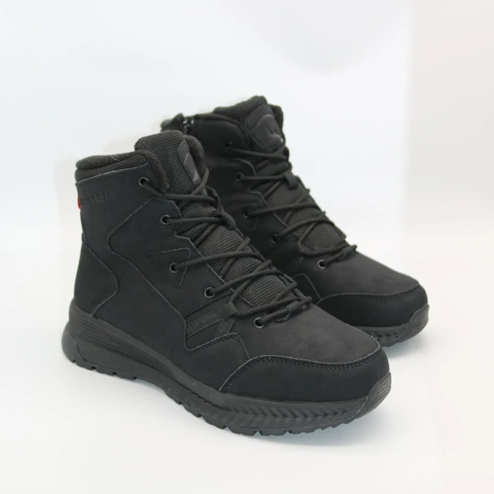 Grunberg 148193-10-01E 6085 - чорні чоловічі зимові черевики з натуральної шкіри та вовни