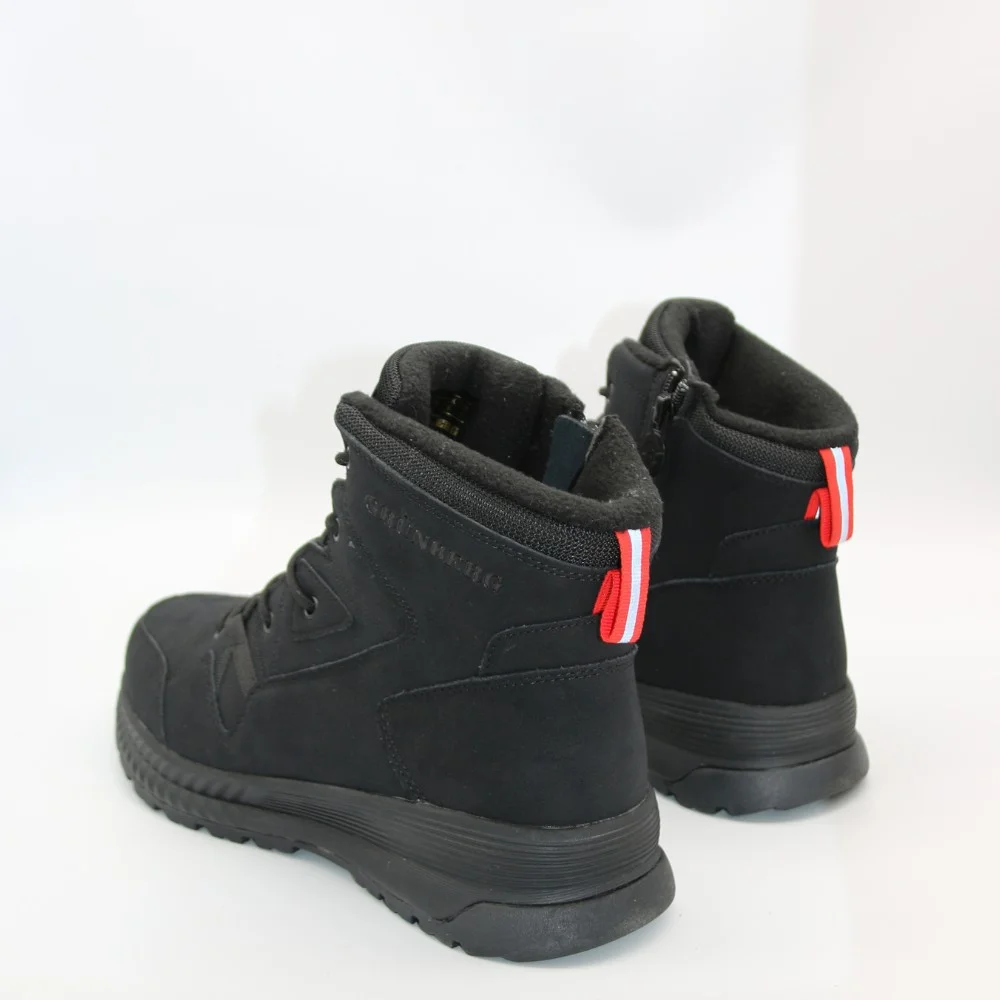 Grunberg 148193-10-01E 6085 - чорні чоловічі зимові черевики з натуральної шкіри та вовни