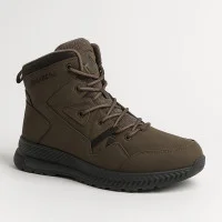 Зимові чоловічі черевики GRUNBERG 148193-10-03E 6086 з натуральної шкіри з натуральним хутром, колір хакі