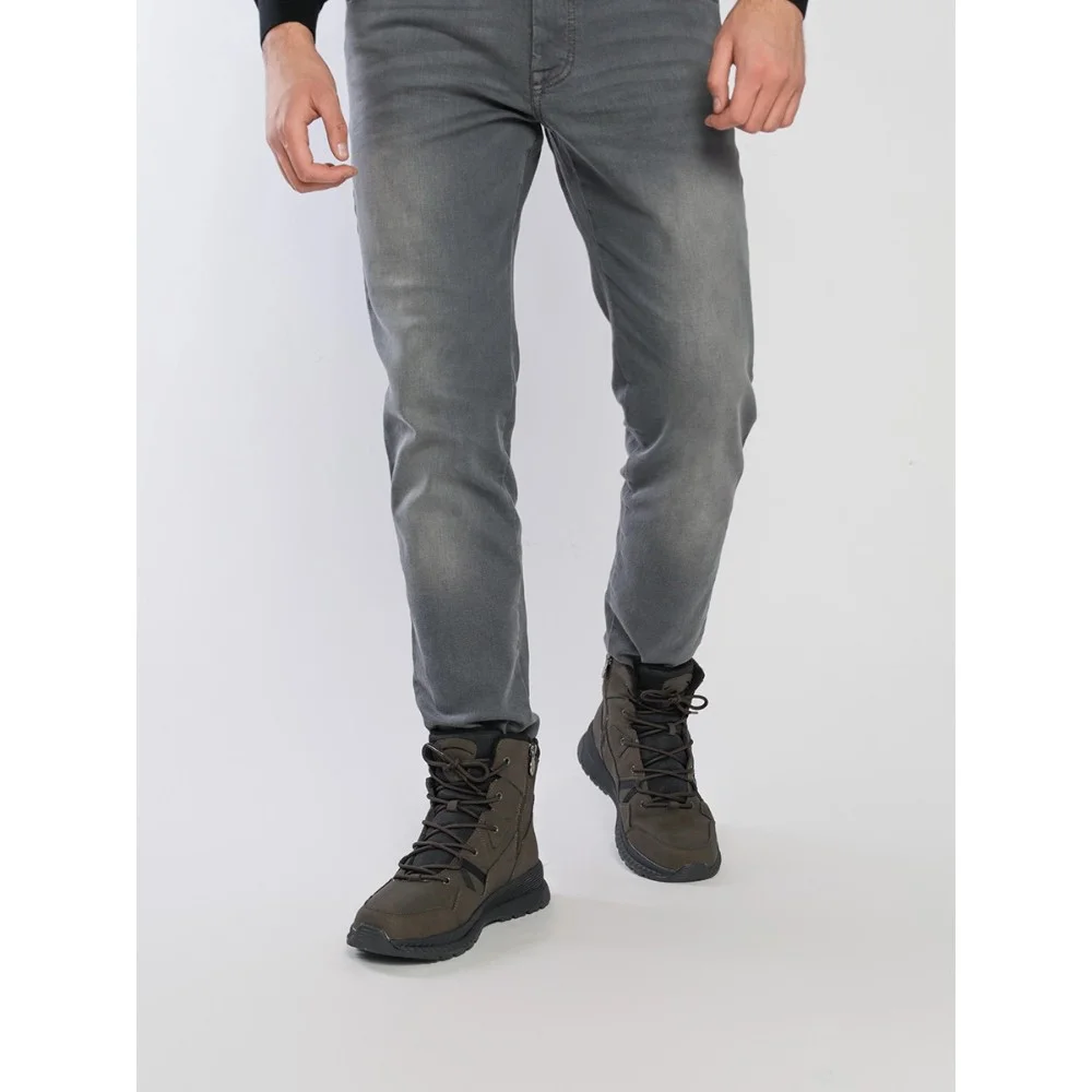 Чоловічі зимові черевики GRUNBERG 148193-10-03E 6086 з натуральної шкіри та хутра, хакі