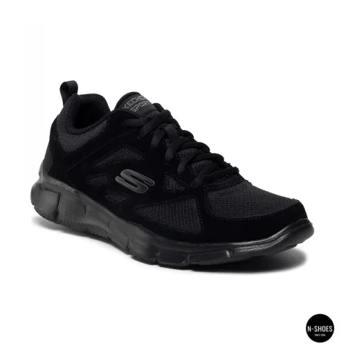 Men's black comfortable Skechers Ezdez 52748BBK 6096 sneakers with Memory Foam technology, original Men's black comfortable Skechers Ezdez 52748BBK 6096 sneakers with Memory Foam technology, original