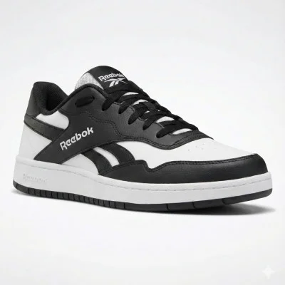 Мужские черно-белые кожаные демисезонные кроссовки Reebok BB 1000 100211081 6097 оригинальные
