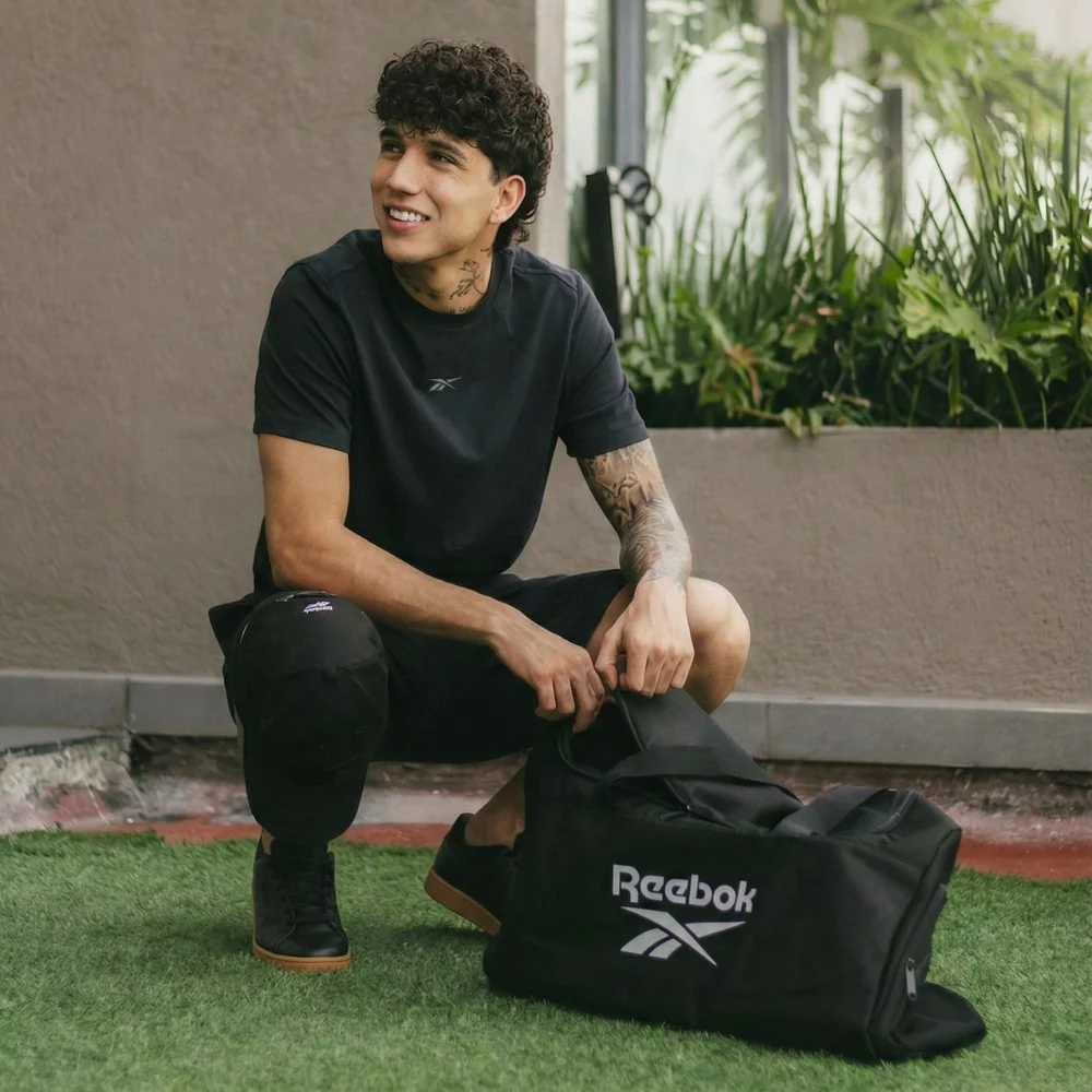 Men's Black Reebok Court Clean 100234604 6098 on Brown Sole