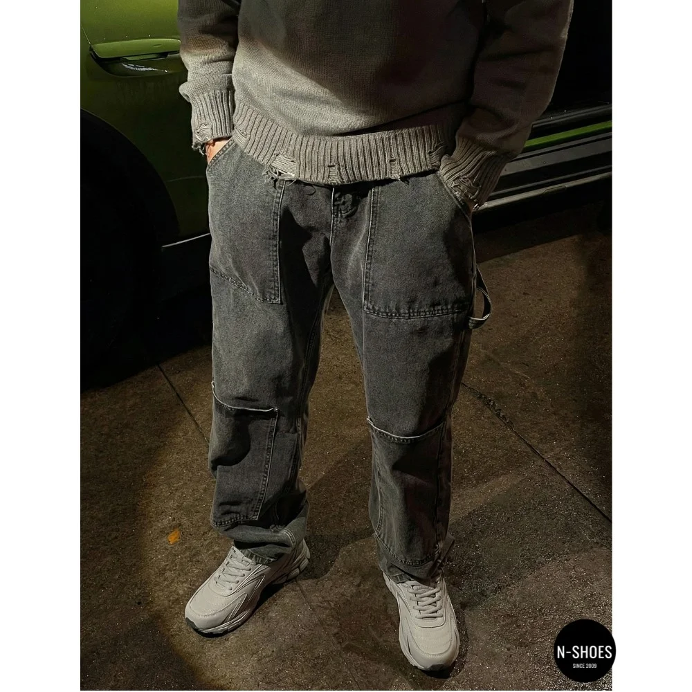 Мужские кроссовки Bona 808M Grey-Dark Grey 6136 из натуральной кожи