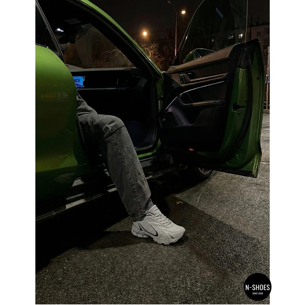 Мужские кроссовки Bona 808M Grey-Dark Grey 6136 из натуральной кожи
