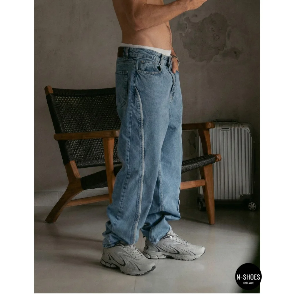 Мужские кроссовки Bona 808M Grey-Dark Grey 6136 из натуральной кожи