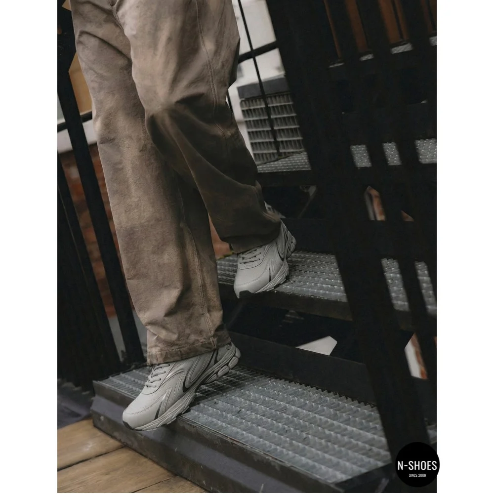 Мужские кроссовки Bona 808M Grey-Dark Grey 6136 из натуральной кожи
