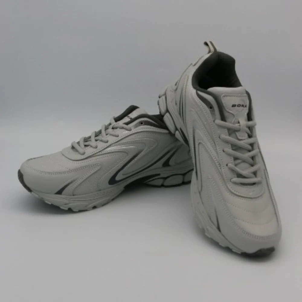 Мужские кроссовки Bona 808M Grey-Dark Grey 6136 из натуральной кожи