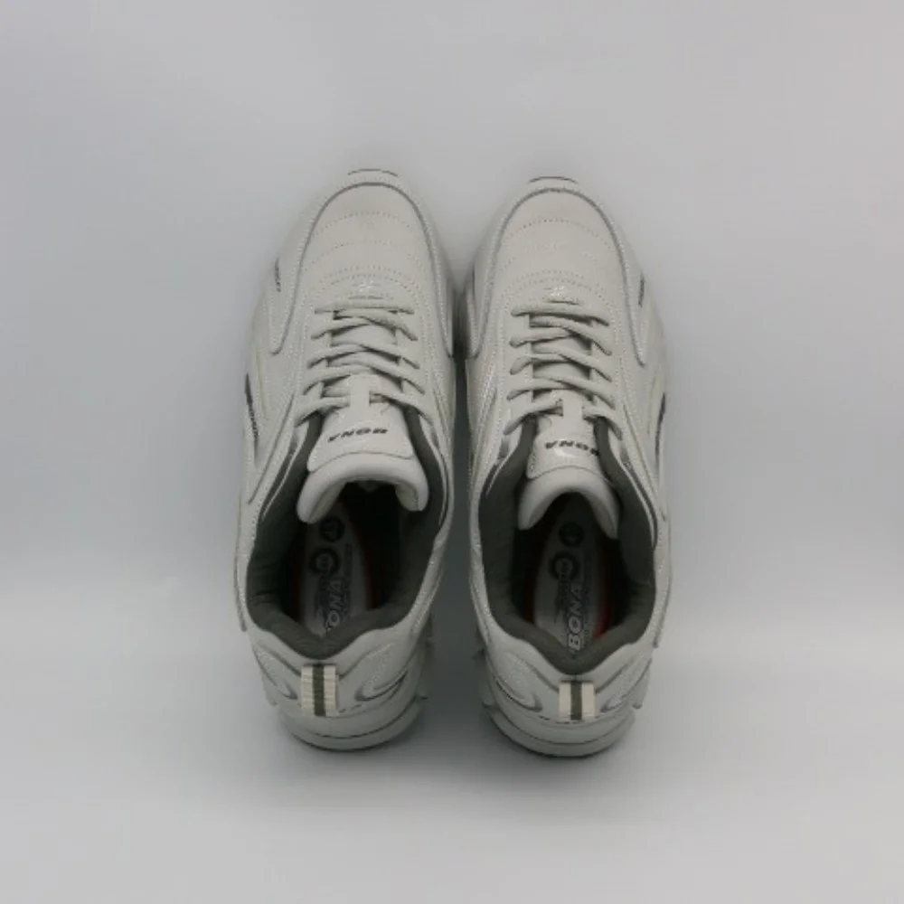 Мужские кроссовки Bona 808M Grey-Dark Grey 6136 из натуральной кожи