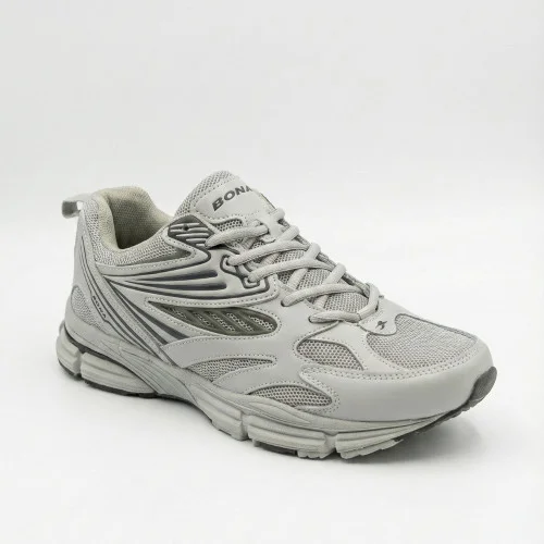 Чоловічі сірі літні кросівки Bona 876M Grey-Dark grey 6137 з натуральної шкіри та текстилю у стилі ASICS Gel-Kayano Чоловічі сірі літні кросівки Bona 876M Grey-Dark grey 6137 з натуральної шкіри та текстилю у стилі ASICS Gel-Kayano