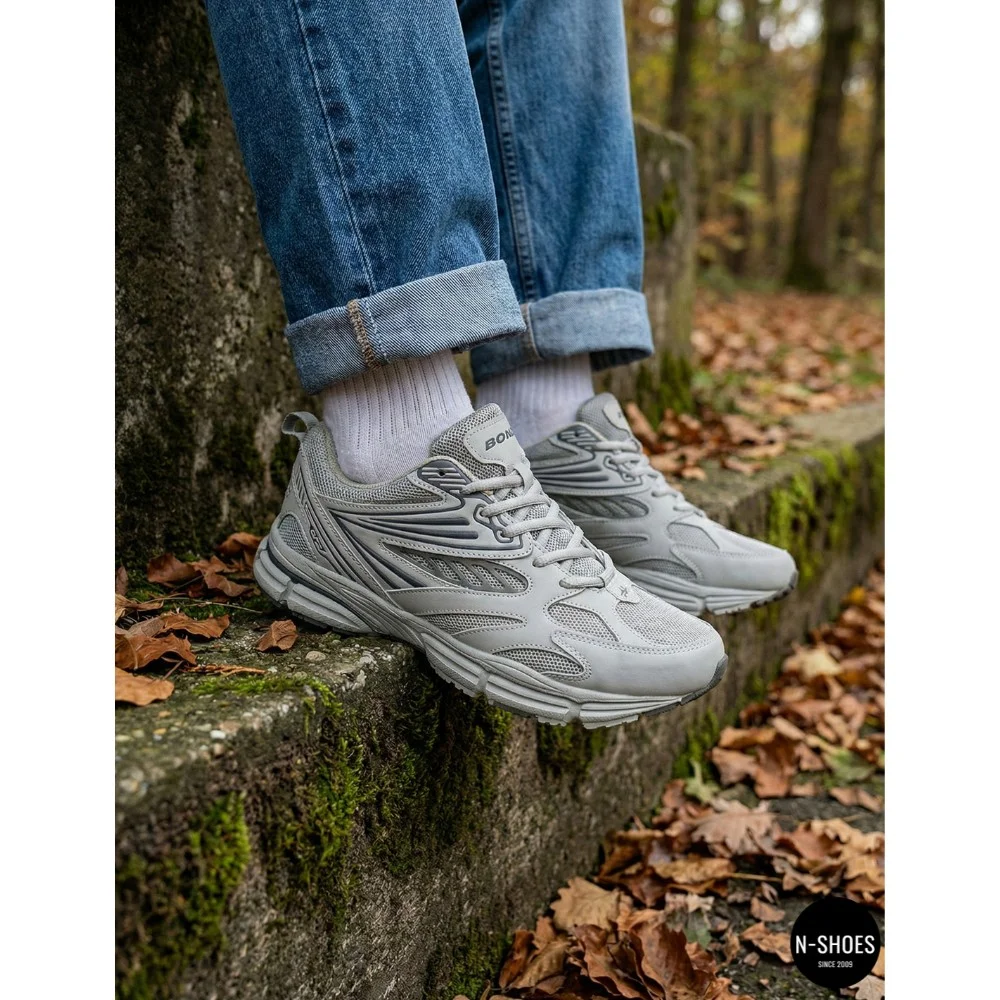 Мужские кожаные кроссовки Bona 876M в стиле ASICS Gel-Kayano