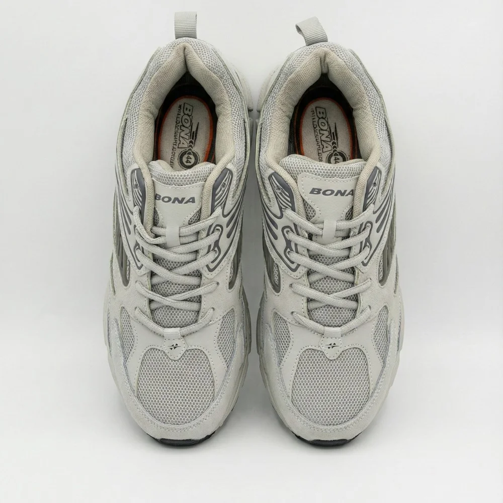 Мужские кожаные кроссовки Bona 876M в стиле ASICS Gel-Kayano